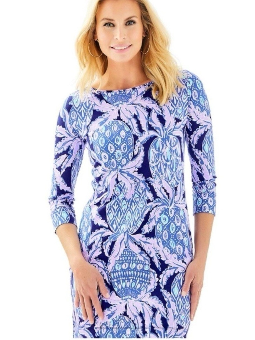 Lilly Pulitzer Marlow Boatneck T Shirt Dress - Pop Up Coco Safari